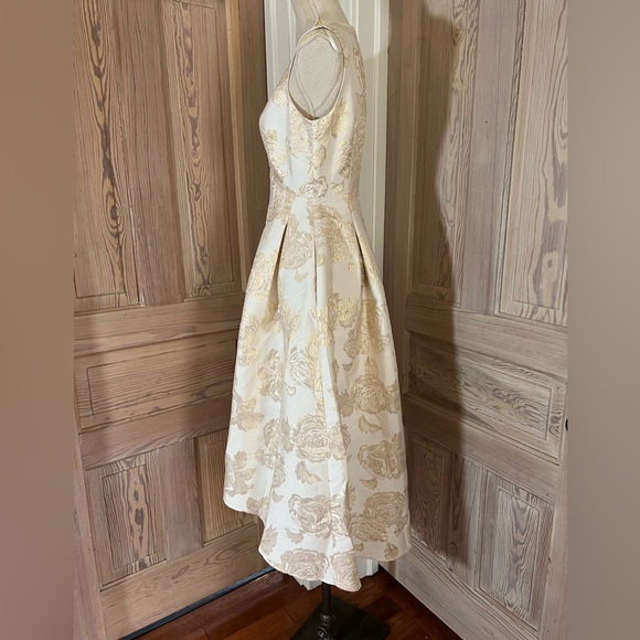 Eliza J hi lo gown size 6 champagne and gold  NWOT - Picture 4 of 12